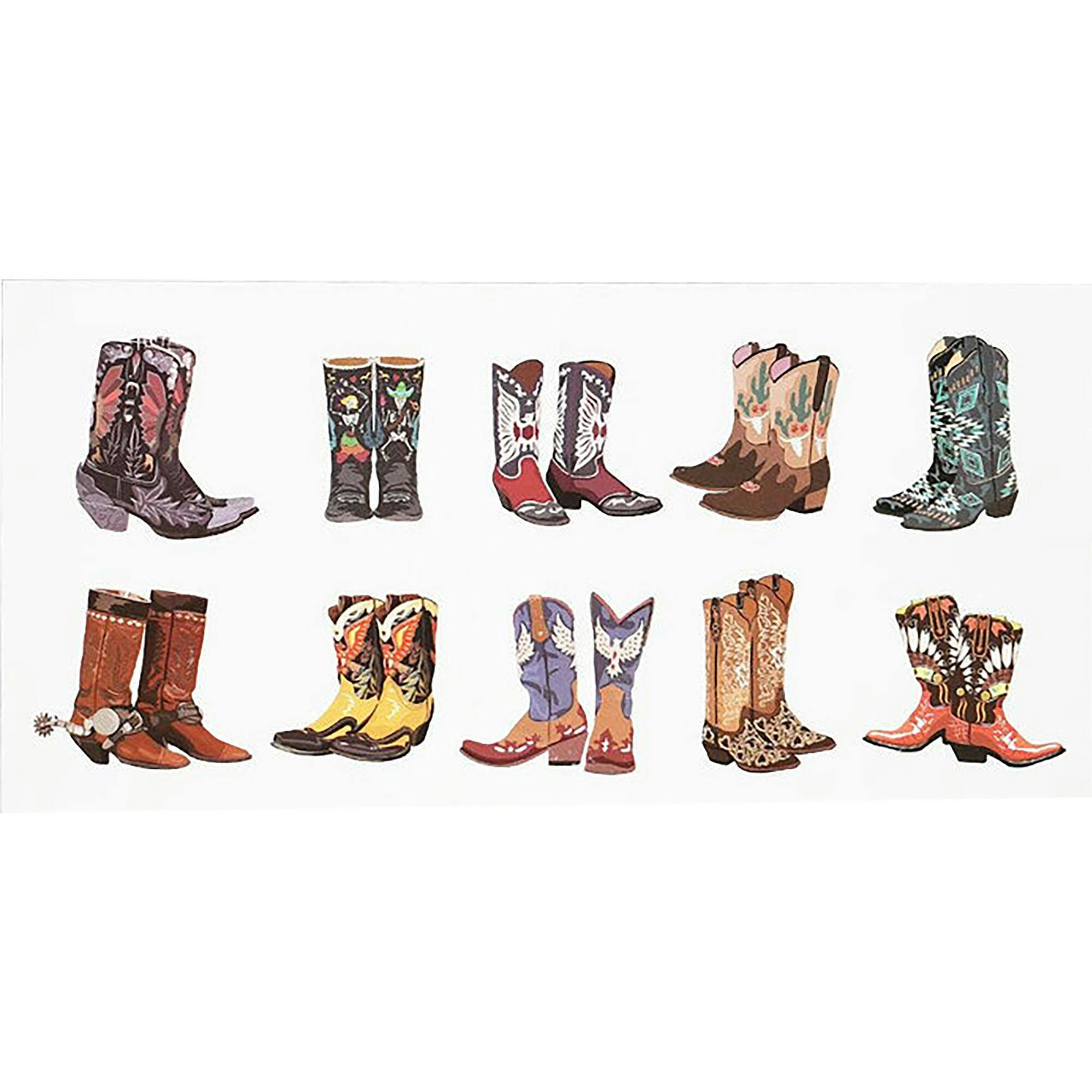 Western Cowboy Boot Temporary Tattoos