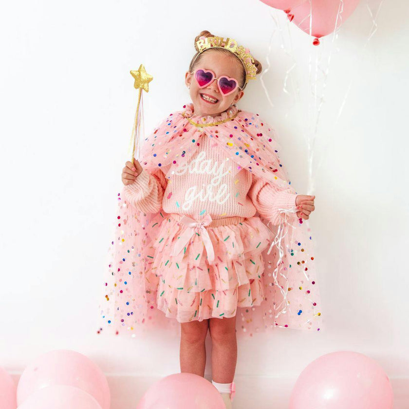Birthday Girl Sprinkle Tiered Tutu Skirt