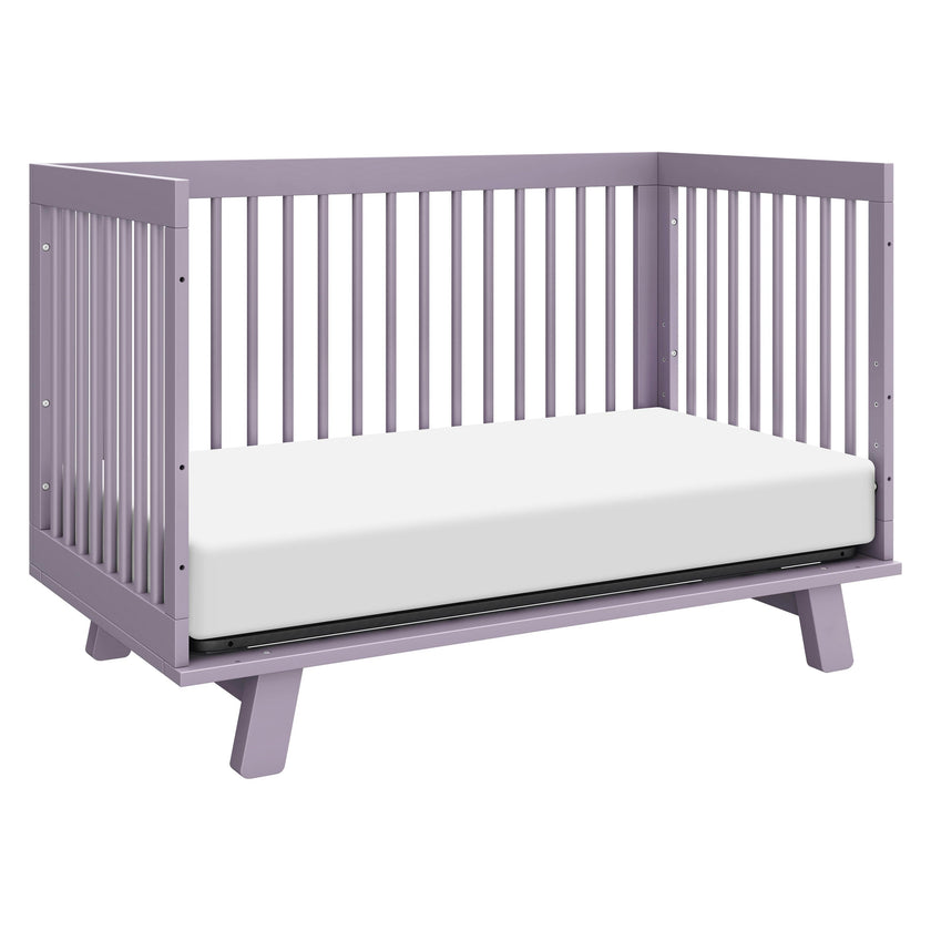 Hudson 3-in-1 Convertible Crib w/Toddler Bed Conversion Kit in Lilac in Lilac