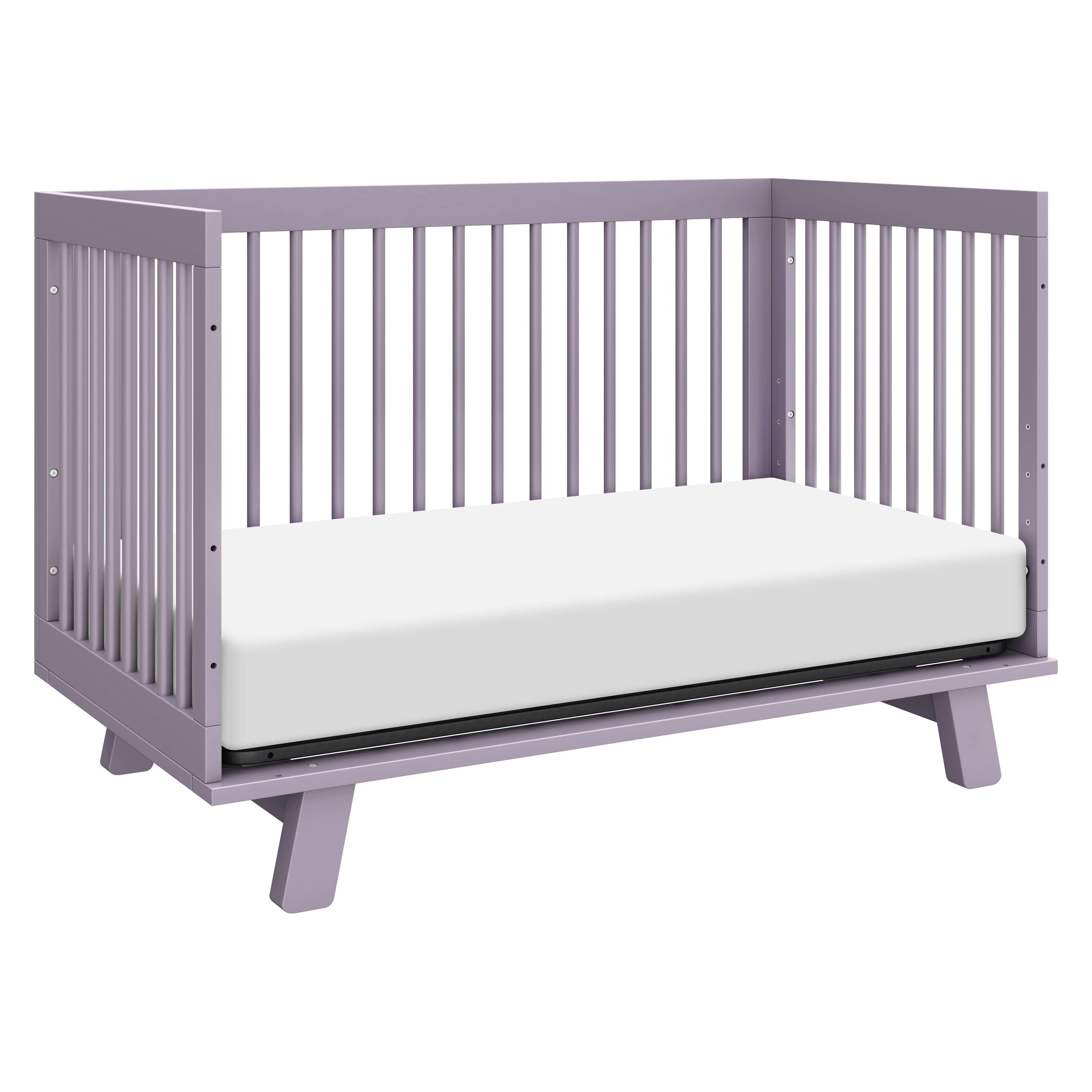 Hudson 3-in-1 Convertible Crib w/Toddler Bed Conversion Kit in Lilac in Lilac