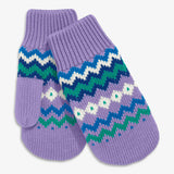 Kids knit mittens in fair isle
