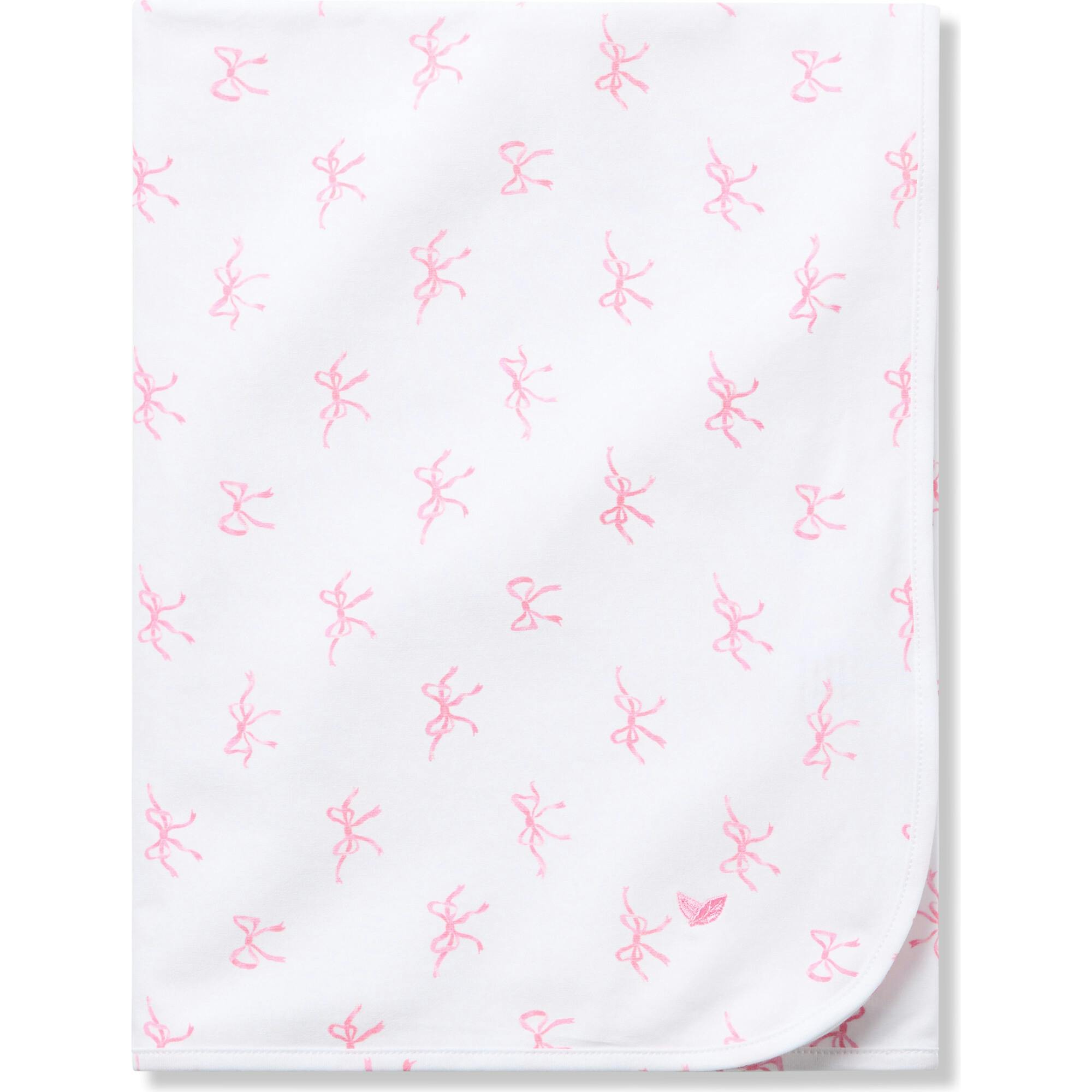 Pima Baby Blanket in Blushing Bows