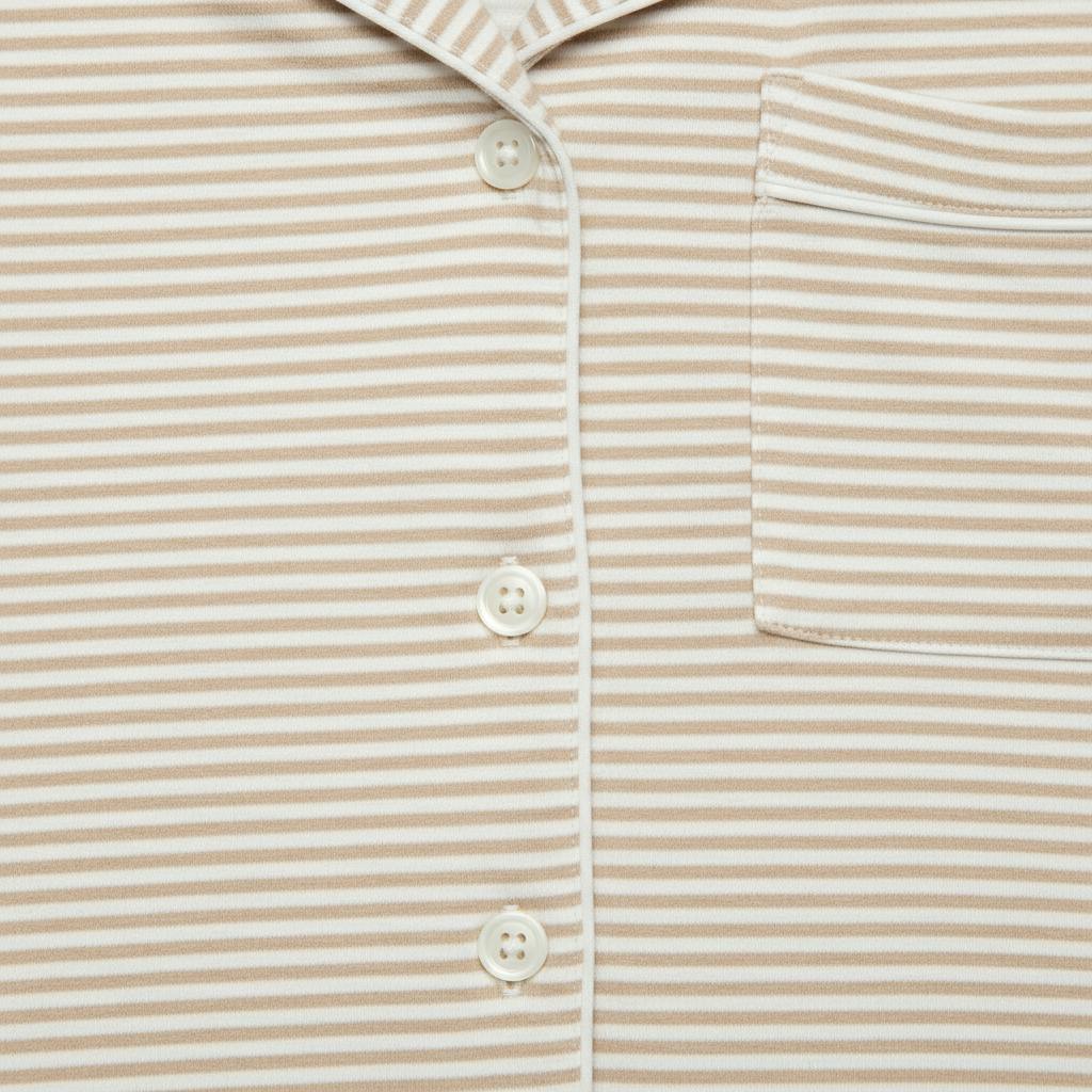 Oatmeal Stripe Bamboo Women's Nightshirt