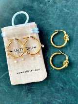 Malibu Mini Hoops  ~ Salty Shells