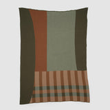 Cotton Sustainable Knit Plaid Solid Throw Blanket - Patchwork Herringbone