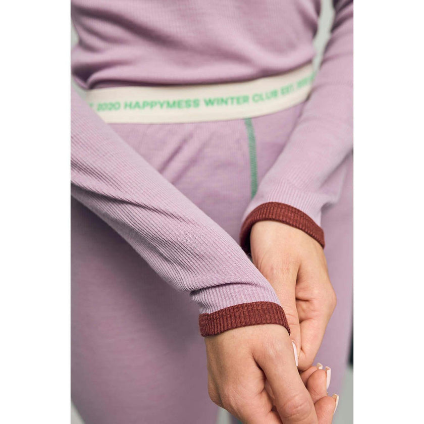 women's wool thermoactive longsleeve - purple