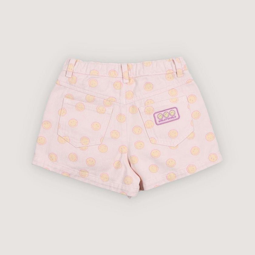 SmileyWorld® Denim Short Smiley Print