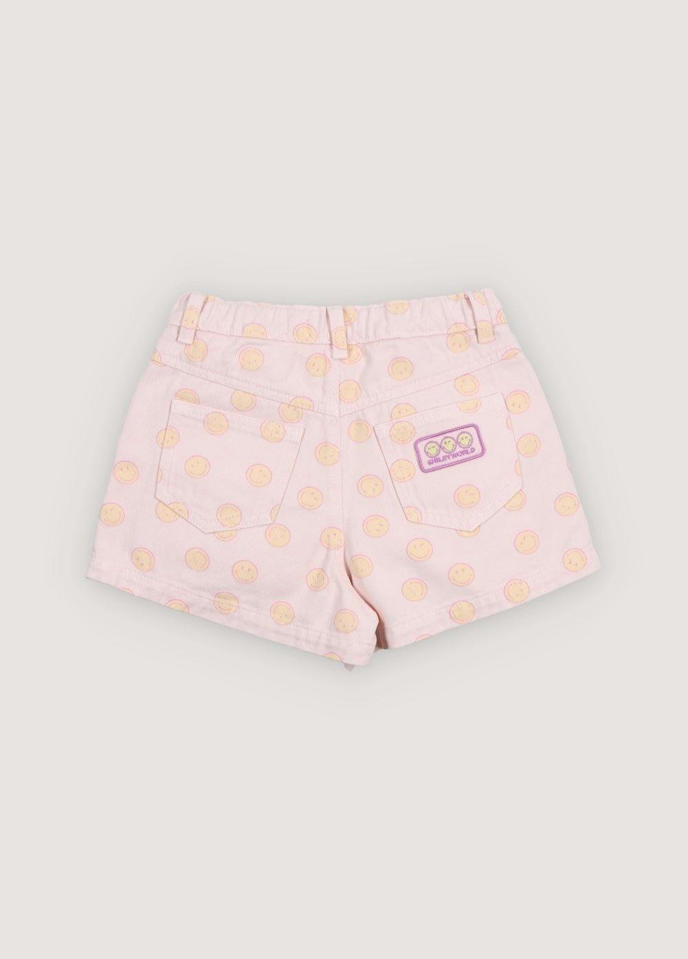 SmileyWorld® Denim Short Smiley Print