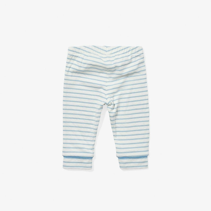 Andy Baby Legging, Dusty Blue Mini Stripe