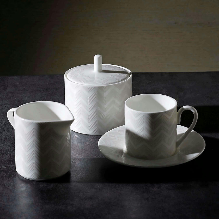 Creamer Zig Zag  White Diam. 3.5"