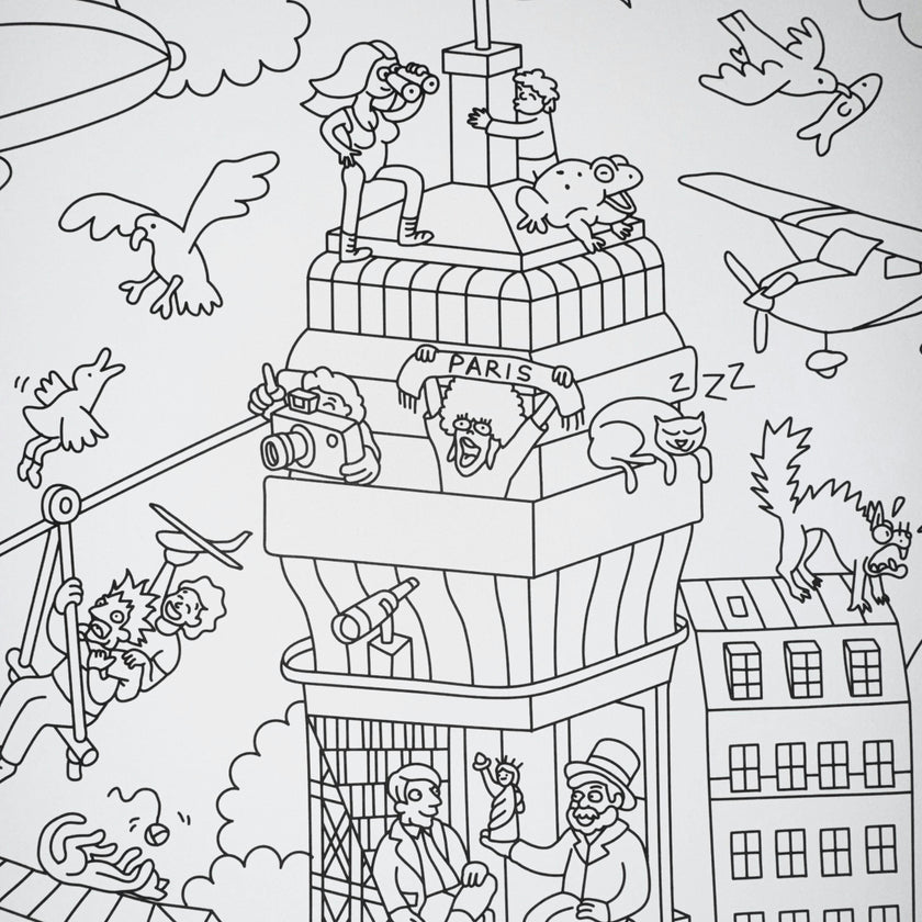 EIFFEL TOWER COLORING POSTER