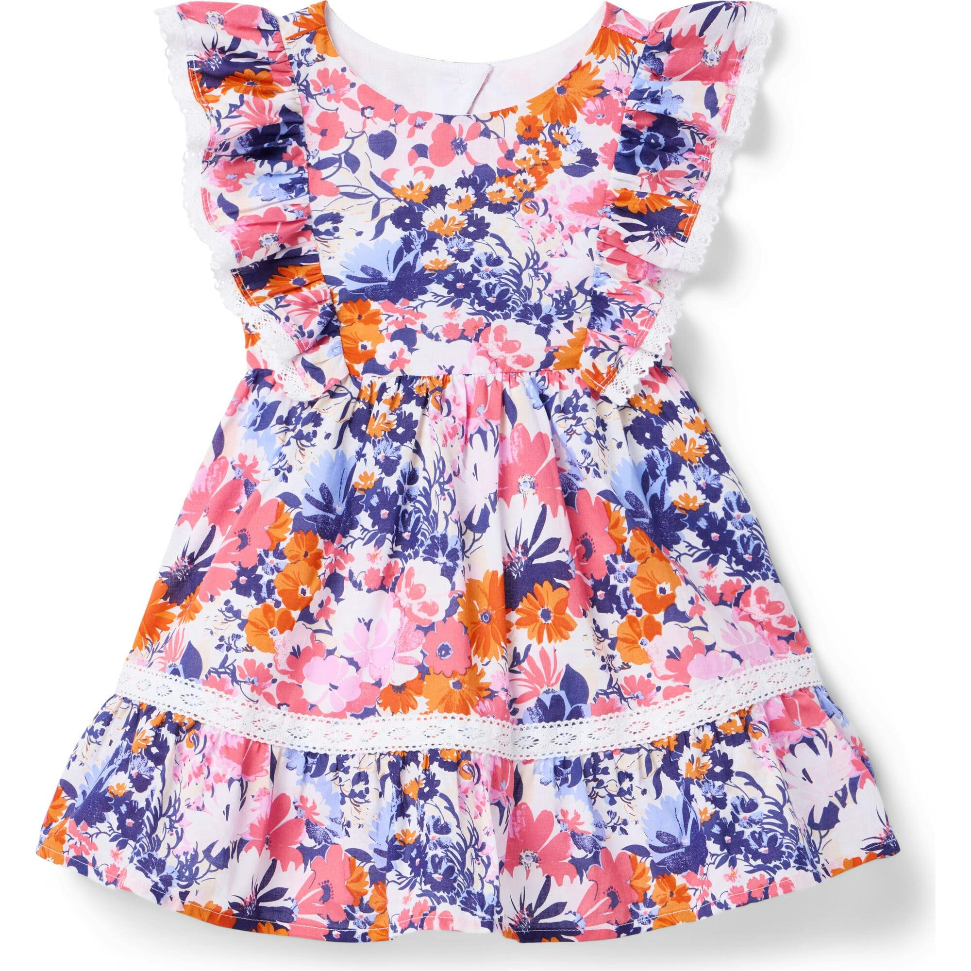 Floral Lace Trim Dress