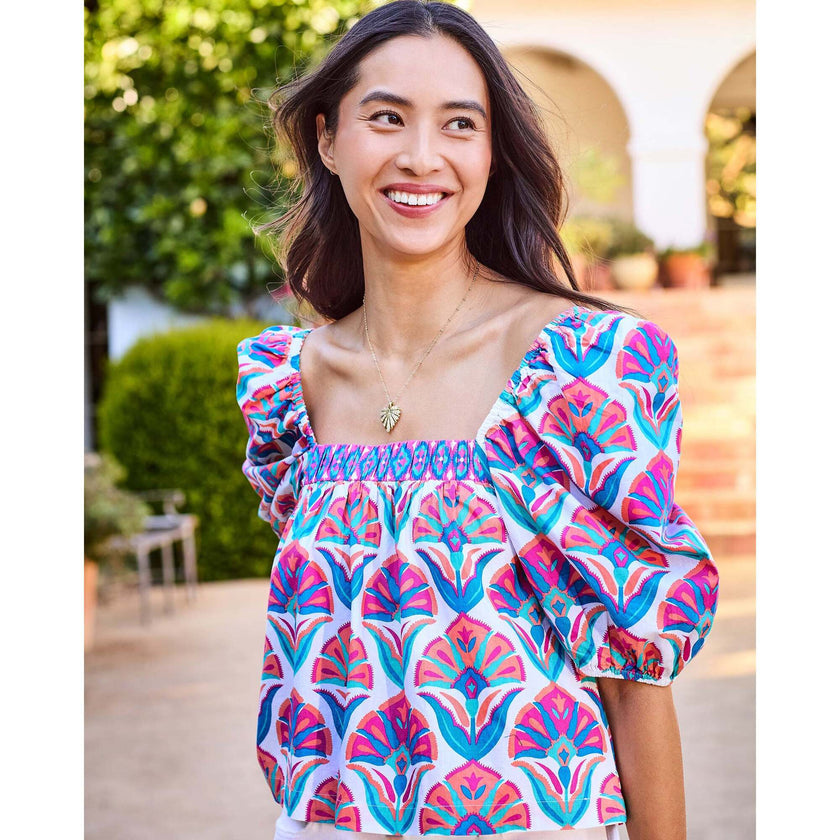 Geo Floral, White