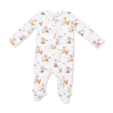 Woodland Animals with Pumpkins - 2 Way Zipper Footie