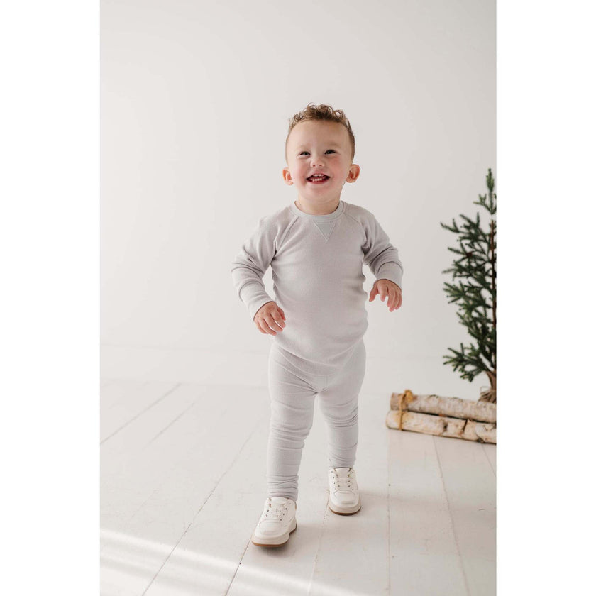Ribbed Leggings Gray Dawn