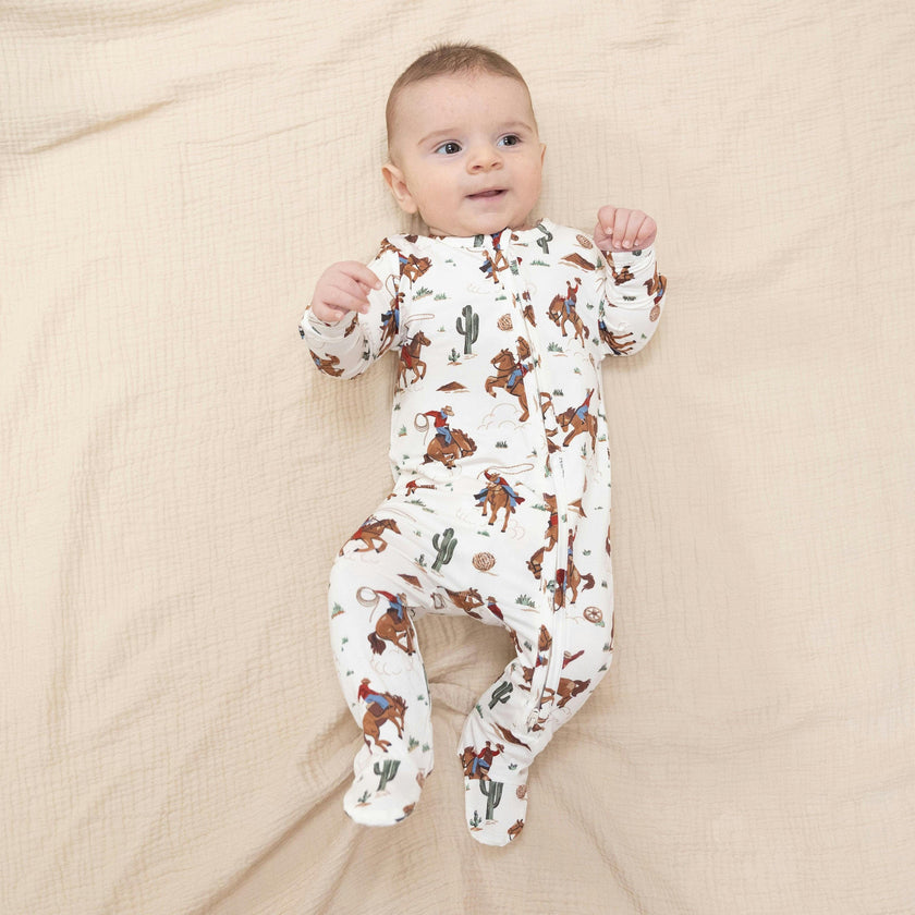 Buckaroo Western - 2 Way Zipper Footie