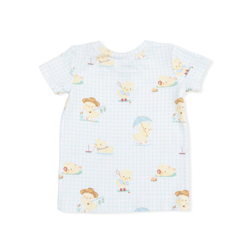Vintage Spring Ducklings Green - Loungewear Short Set