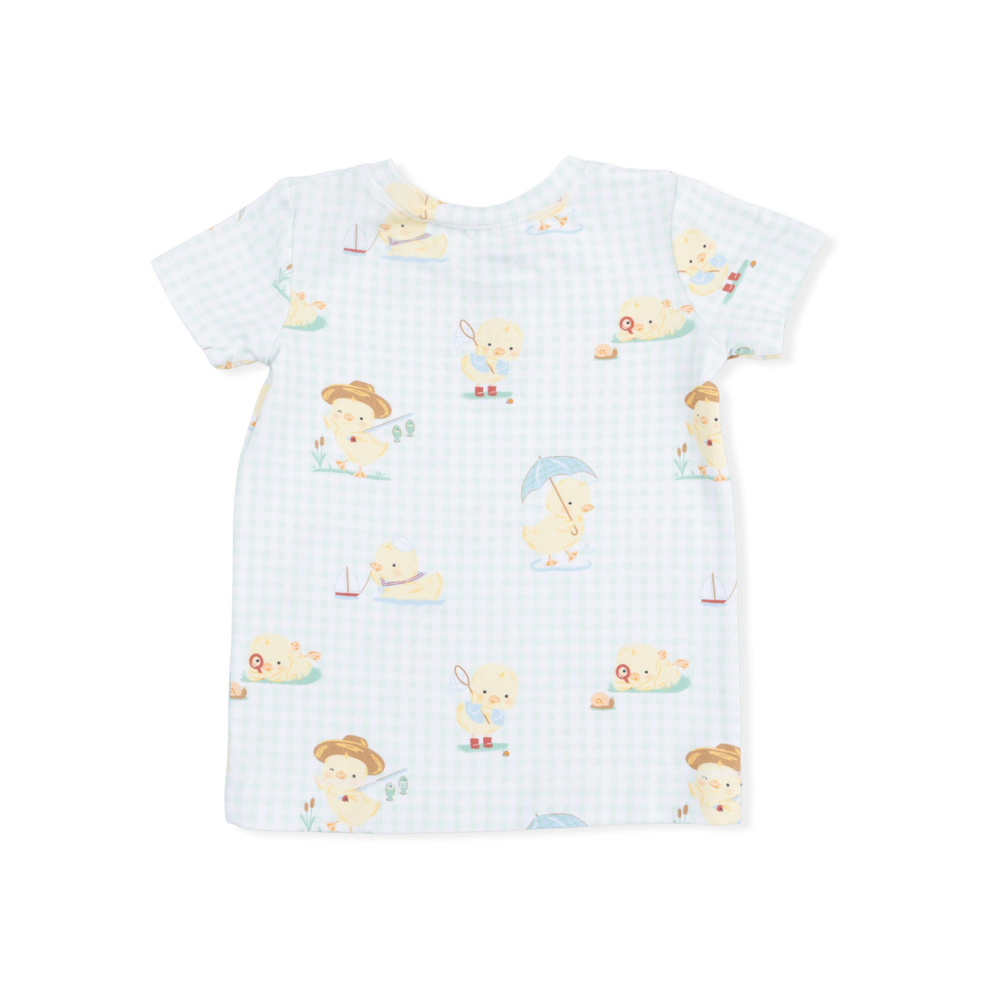 Vintage Spring Ducklings Green - Loungewear Short Set