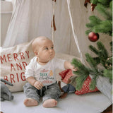 long sleeve graphic bodysuit | Santa Baby