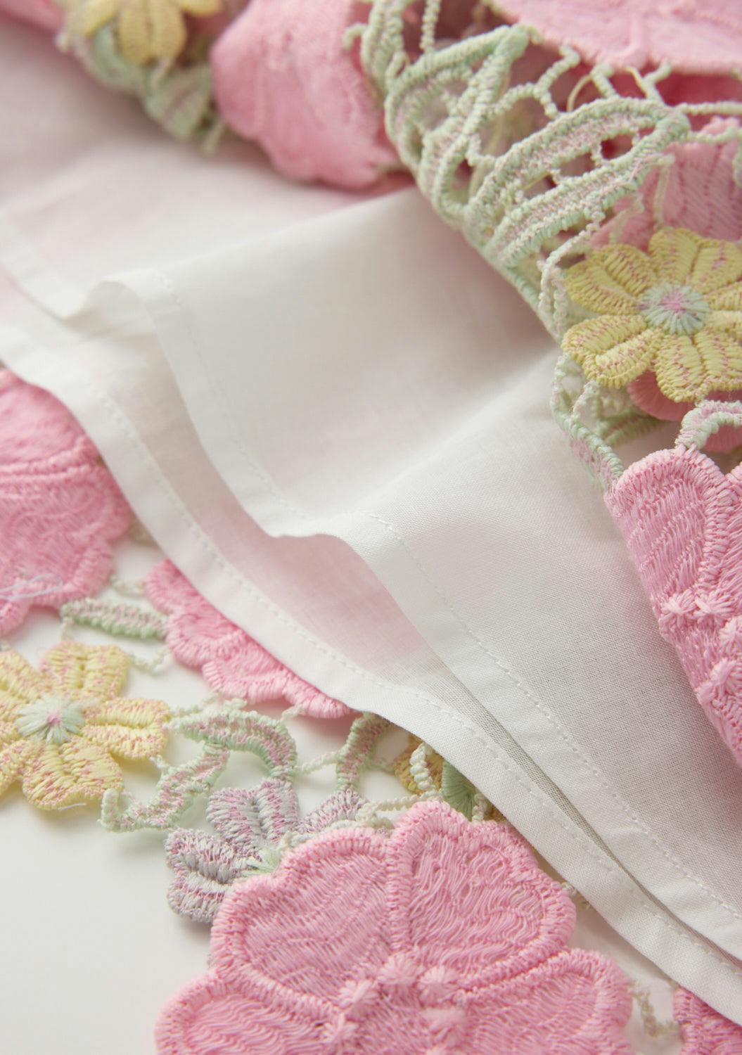 Estella Frill Embroidered Mini Skirt