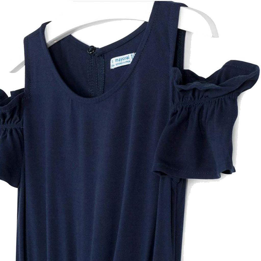 Navy Ruffle Jumpsuit