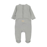 Knit Twist Footie Rose Smoke