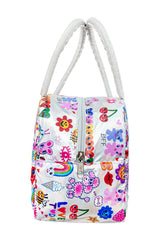 Silver Hologram Doodle Art Lunch Box