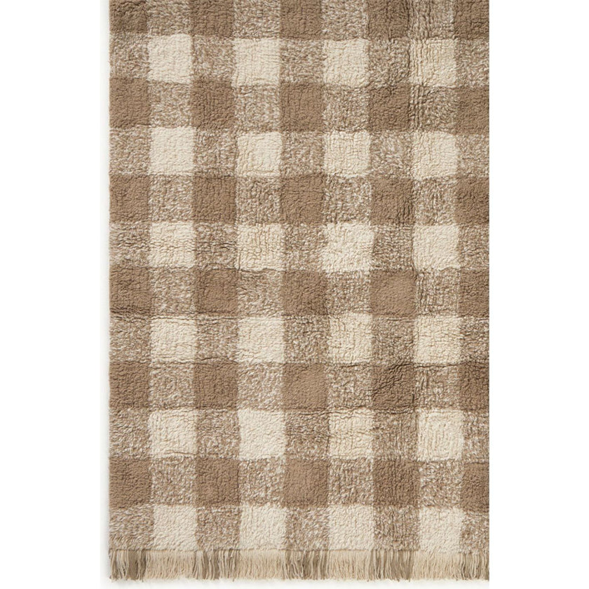 Washable Rug Vichy Marron