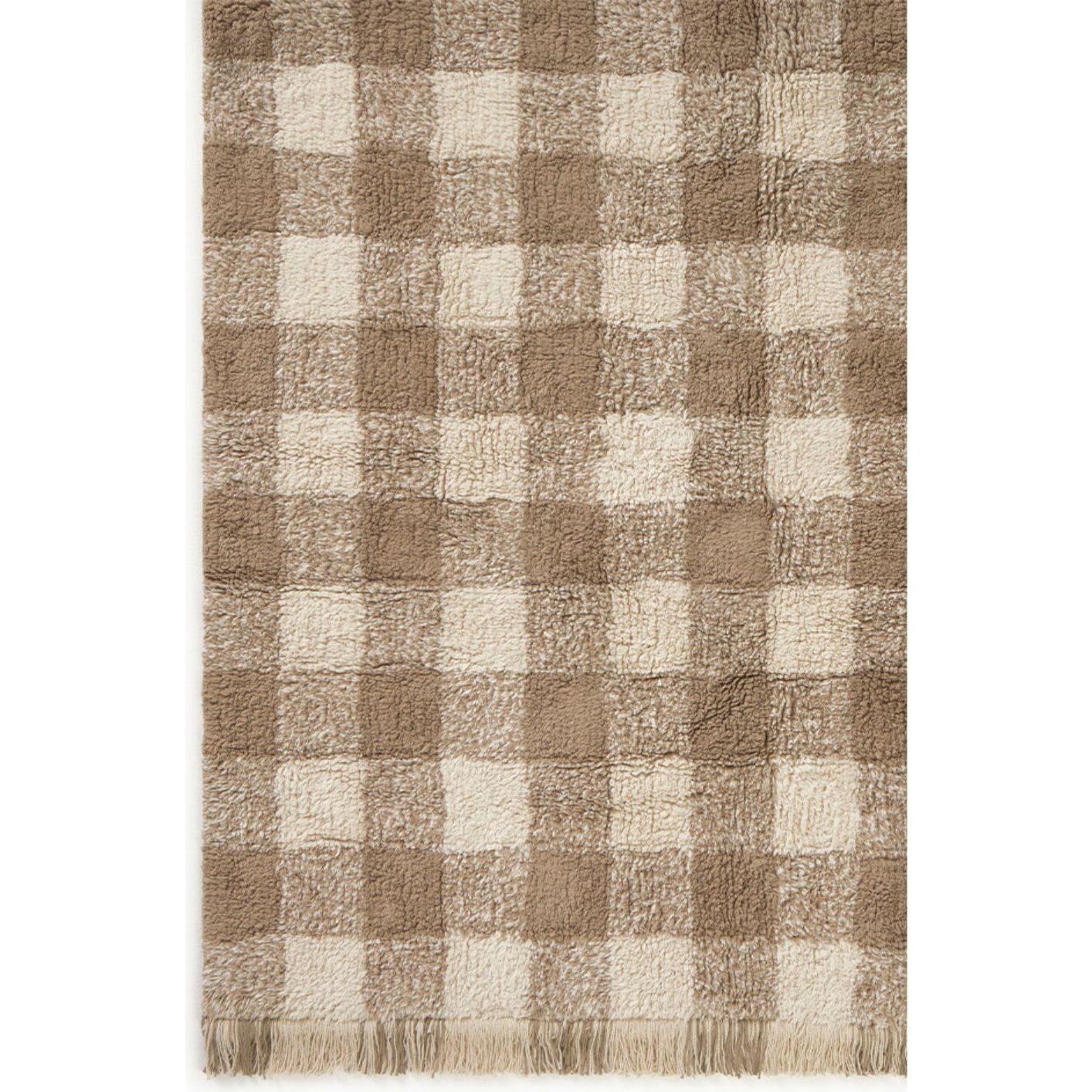 Washable Rug Vichy Marron