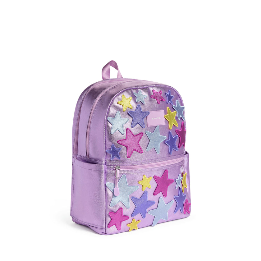 Kane Double Pocket Backpack, Metallic 3D Stars