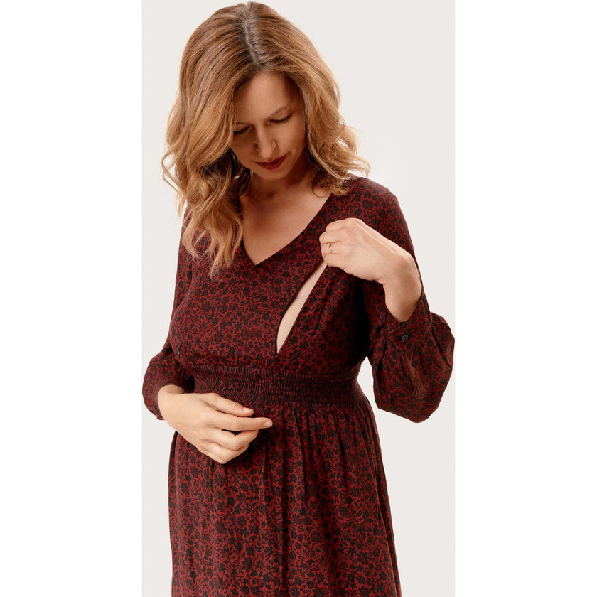 Leila Dress, Burgundy