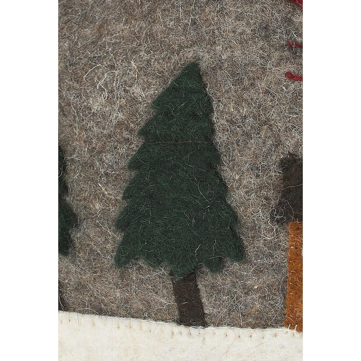 Hand Felted Wool Christmas Pillow Cover