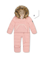Baby Snug One Piece Snowsuit Adapted For Car Seats Pale Dusty Pink