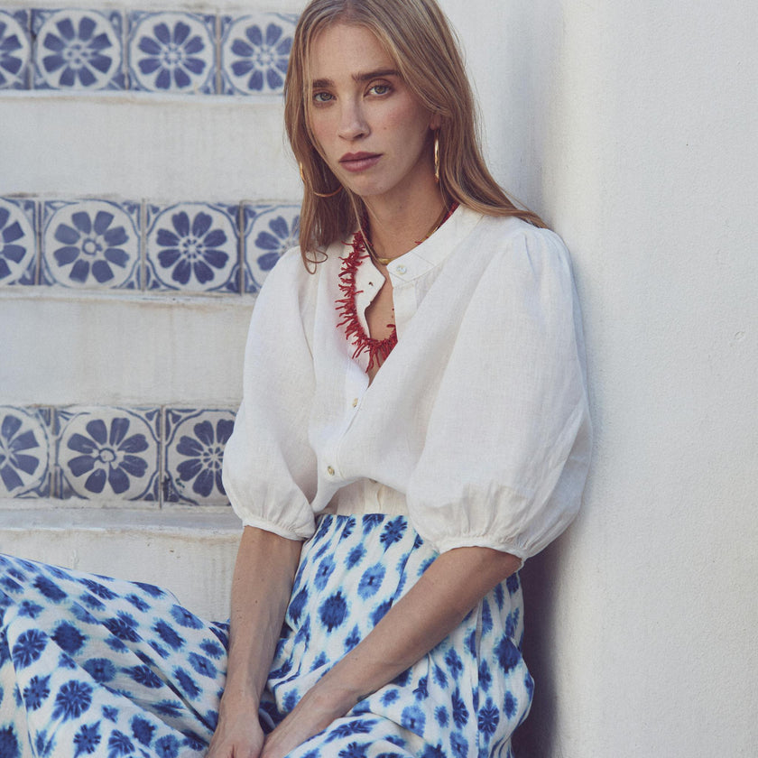 Bubble Linen Shirt - Off White