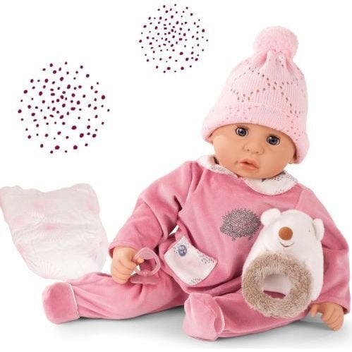 Cookie 19" Soft Baby Doll in Pink with Blue Sleeping Eyes and Accessories