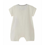Cream Puppy Bow Romper