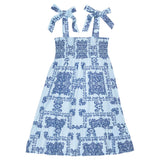 Wide Strap Lucy Dress - Boho Blue