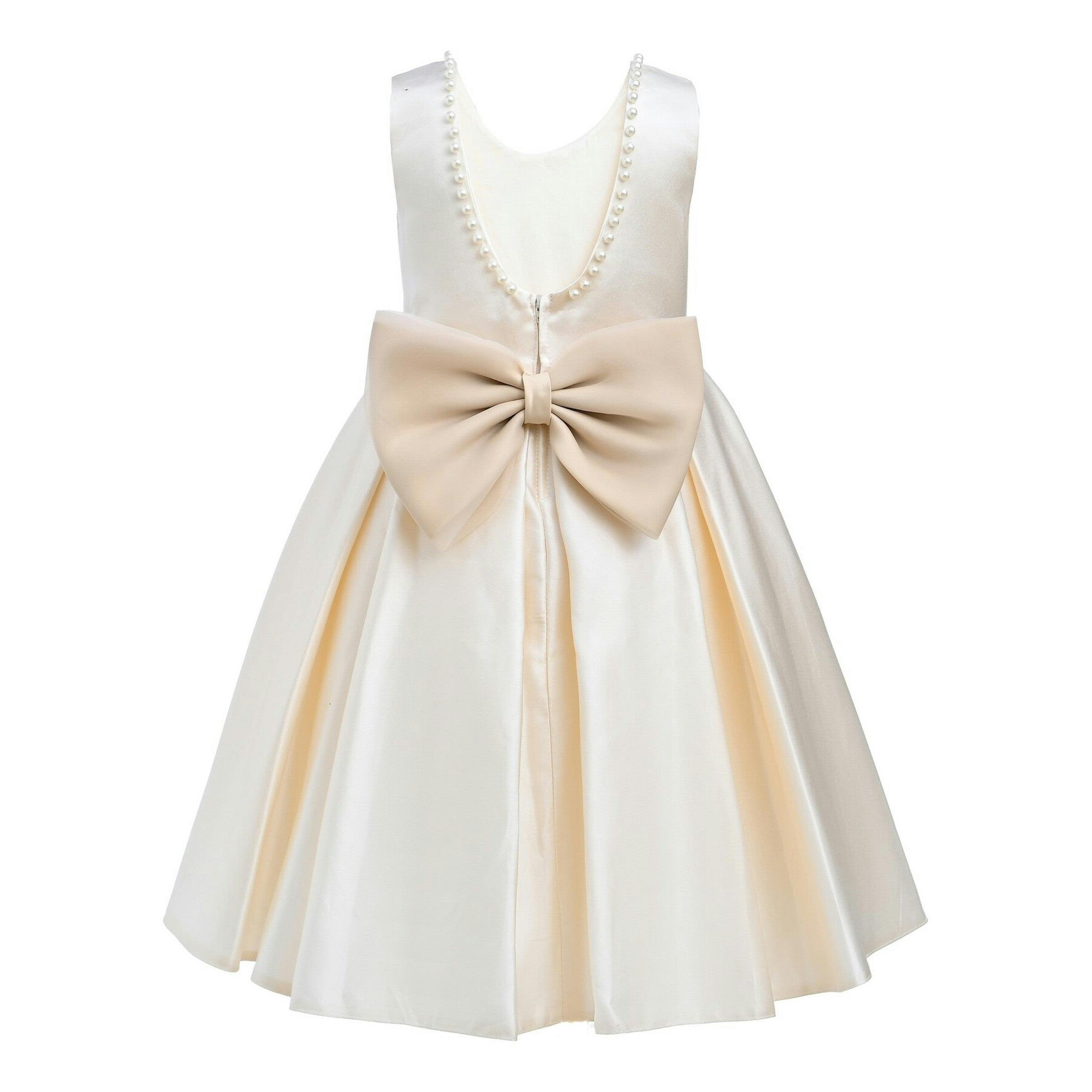 Champagne Hampton Double Bow Dress