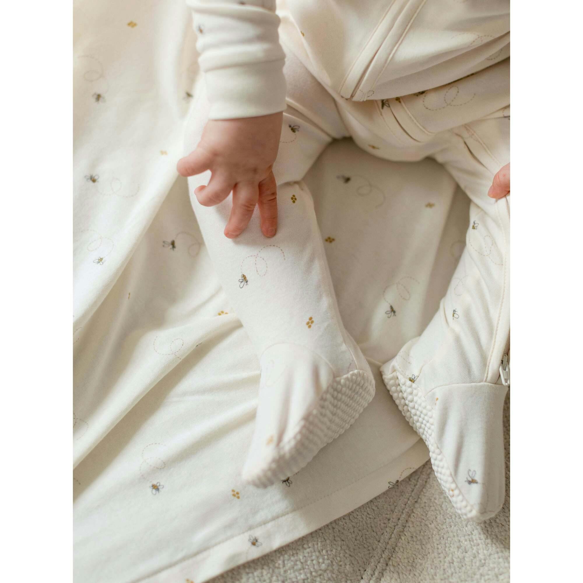 Peyton Zipper Sleeper | Bee / Pewter