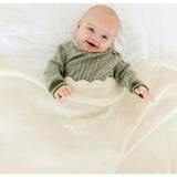 Organic Cotton Scalloped Baby Blanket