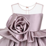 Pink Oriana Peplum Sculpted Rose Dress