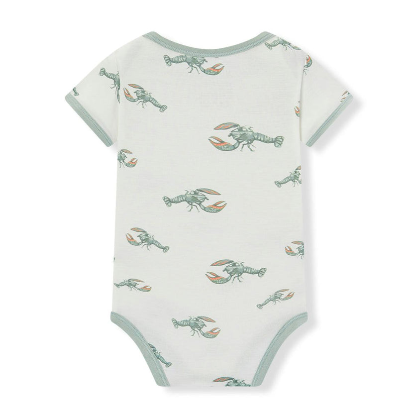 Mint Lobster Luxe Stretch Short Sleeve One Piece