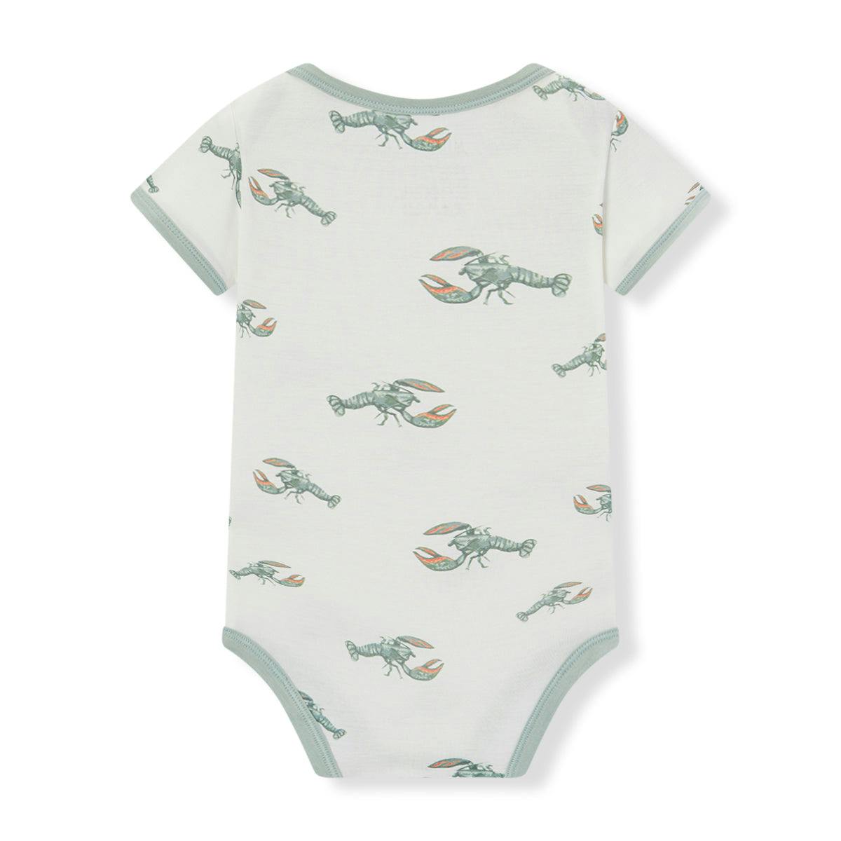 Mint Lobster Luxe Stretch Short Sleeve One Piece