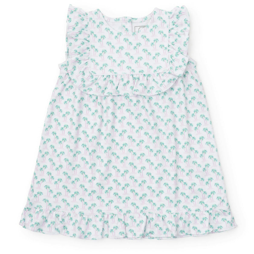Piper Girls' Dress - Palm Tree Isle Pink