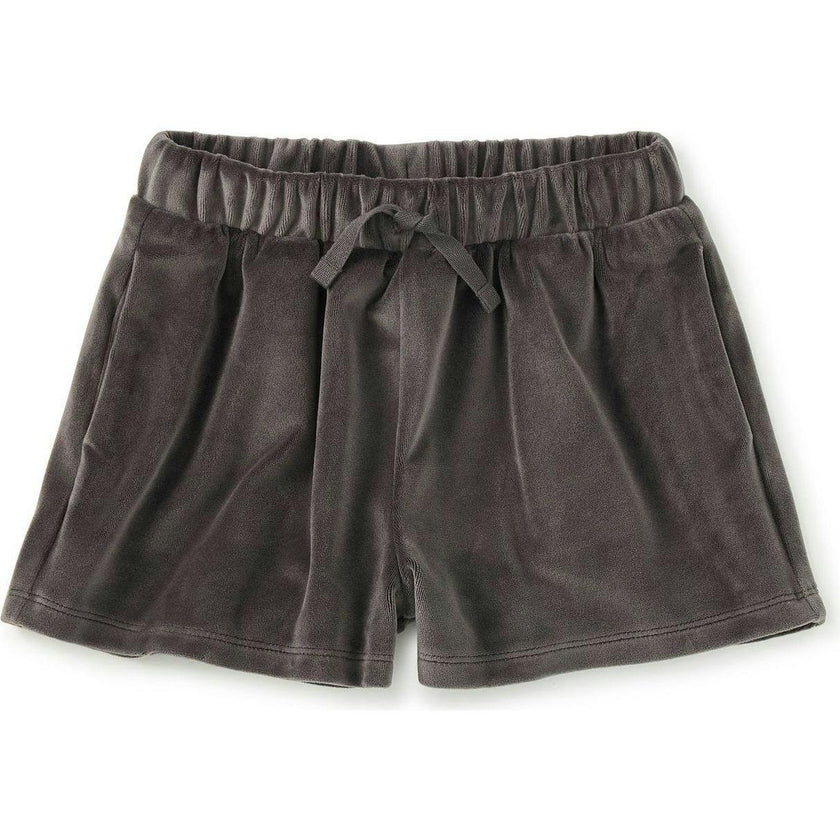 Comfy Velour Shorts, Grey