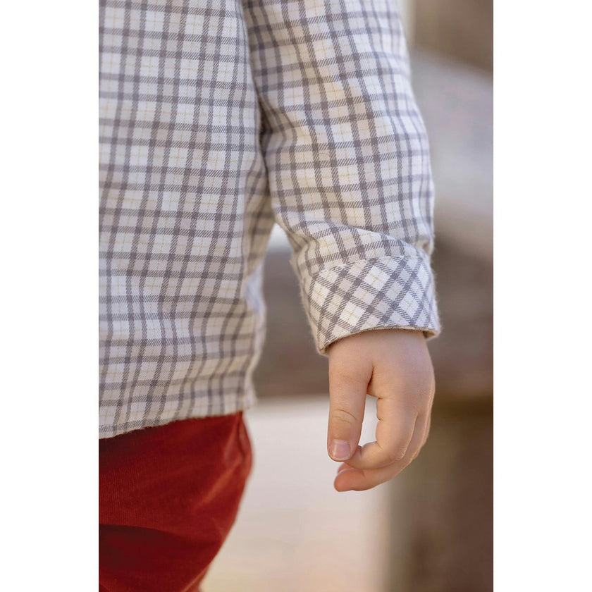 TARTINE ET CHOCOLAT Button-Down Plaid Baby Shirt