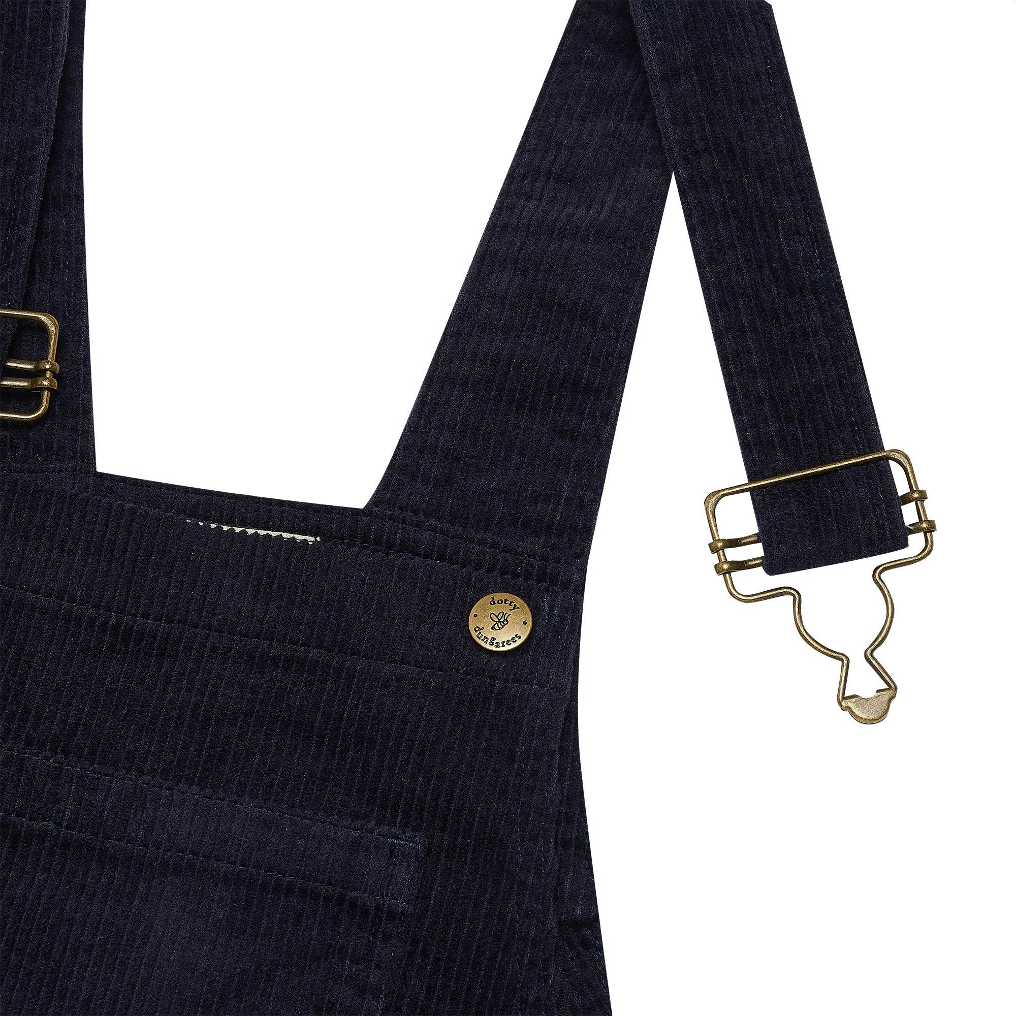 Adult Navy Chunky Cord Overalls