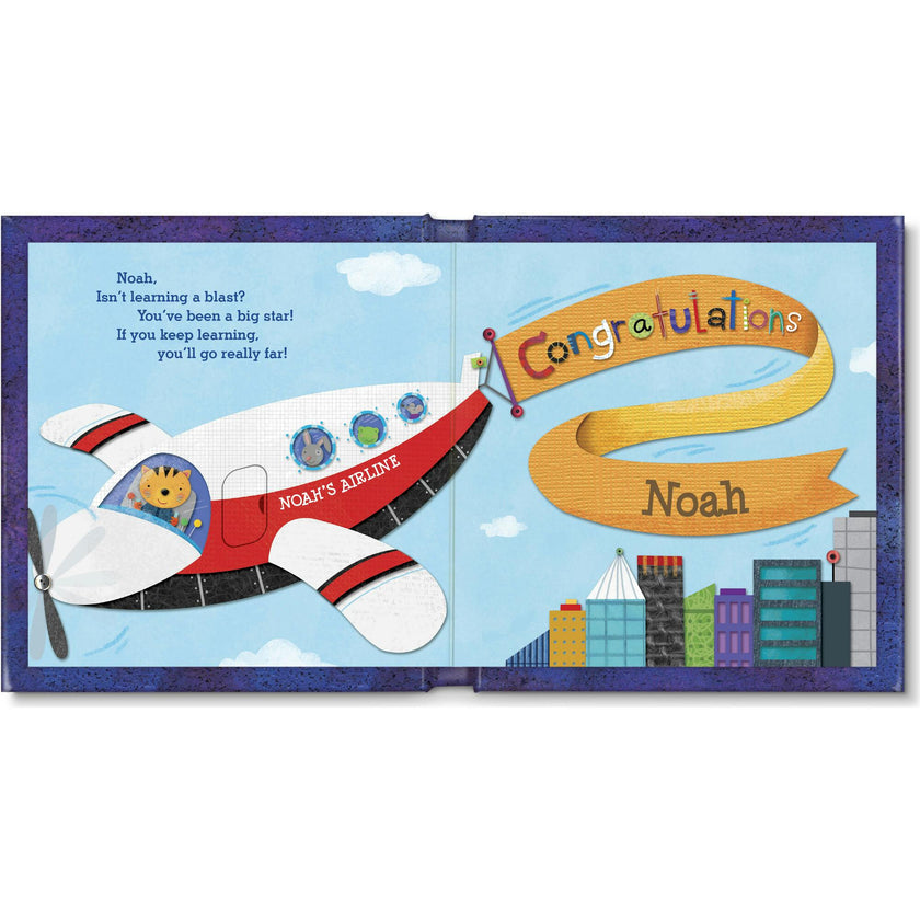 1-2-3 Blast-Off with Me Personalized Book, Coloring Book & Sticker Gift Set