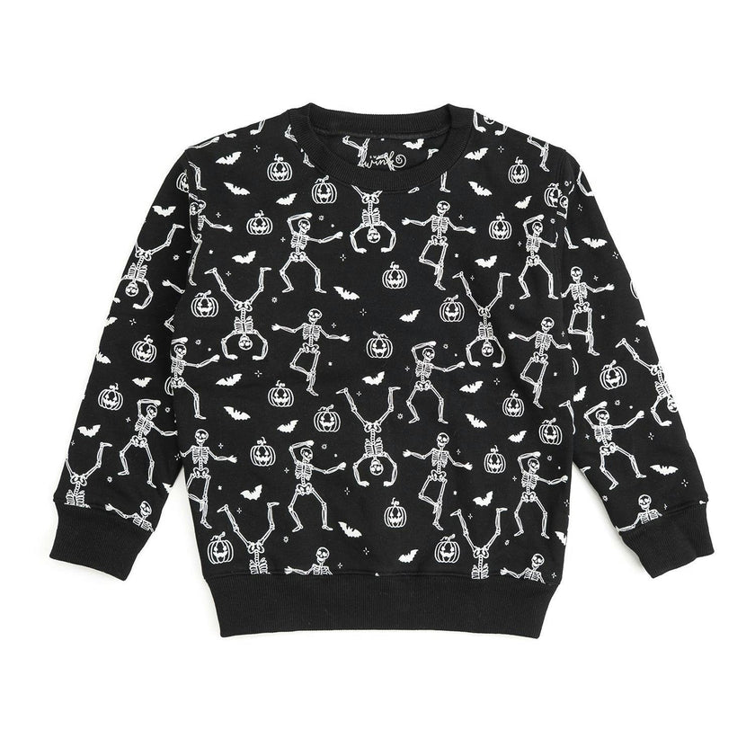 Glow In The Dark Silly Skelly Halloween Sweatshirt