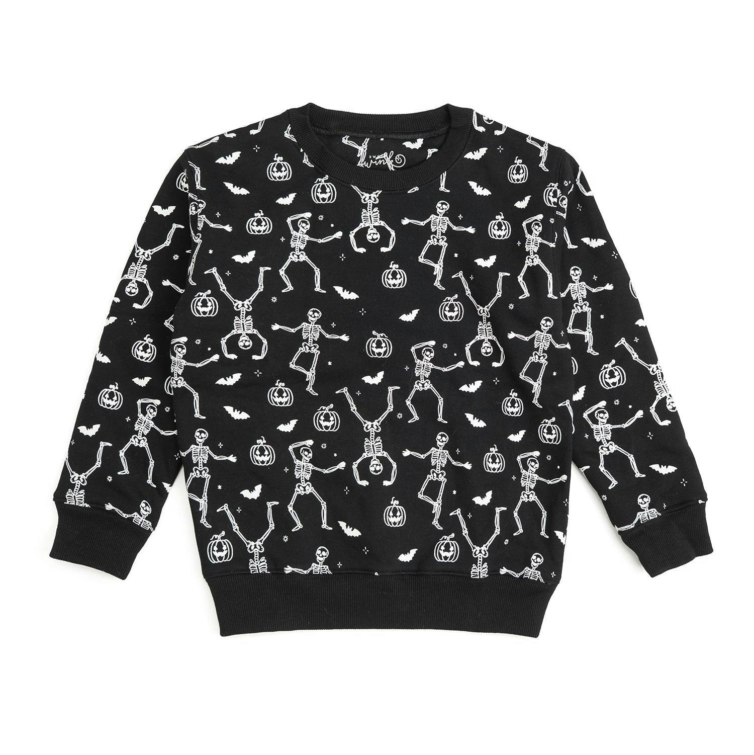 Glow In The Dark Silly Skelly Halloween Sweatshirt